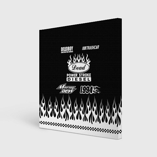 Картина квадратная Dead black - Bones / 3D-принт – фото 1