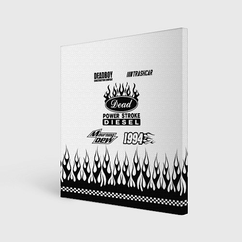 Картина квадратная Dead white - Bones / 3D-принт – фото 1