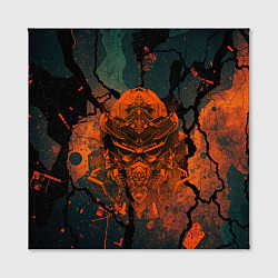 Холст квадратный Шлем кибернетического самурая, цвет: 3D-принт — фото 2