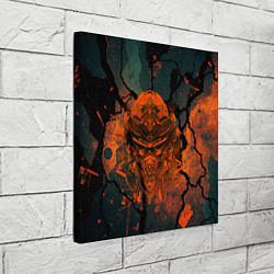 Холст квадратный Шлем кибернетического самурая, цвет: 3D-принт — фото 2