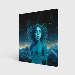 Холст квадратный Билли Айлиш из волн, цвет: 3D-принт