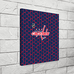 Холст квадратный Вашингтон Кэпиталз - соты с подсветкой, цвет: 3D-принт — фото 2