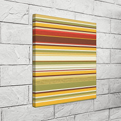 Холст квадратный Горизонтальные полосы, цвет: 3D-принт — фото 2