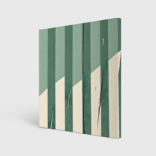 Картина квадратная Зеленые полосы / 3D-принт – фото 1