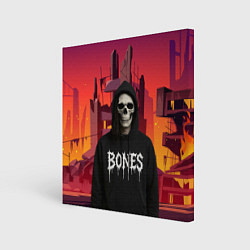 Картина квадратная Bones скелет