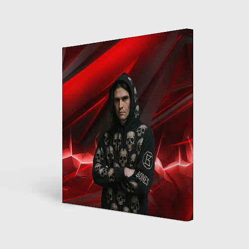 Картина квадратная Bones с черепами на худи / 3D-принт – фото 1