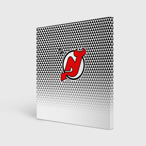 Картина квадратная Нью Джерси Девилз - геометрический градиент / 3D-принт – фото 1