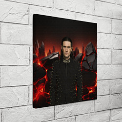 Холст квадратный Bones в пиджаке с шыпами, цвет: 3D-принт — фото 2