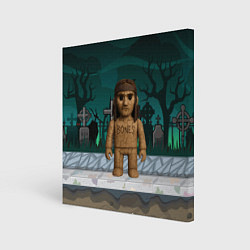 Холст квадратный Bones в стиле куклы Вуды, цвет: 3D-принт