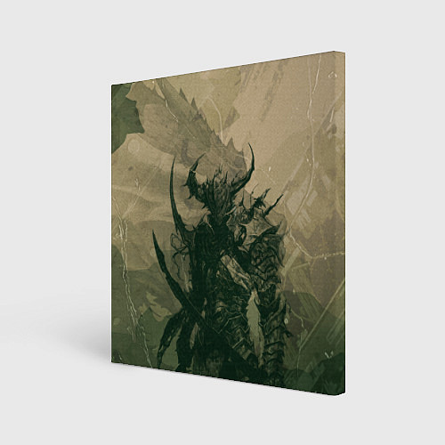 Картина квадратная Драконий всадник / 3D-принт – фото 1