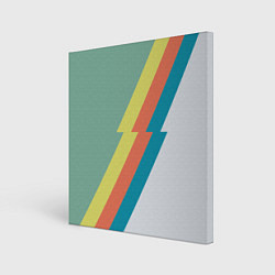 Картина квадратная Рок молния Боуи весенняя палитра