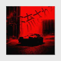 Холст квадратный Японский спорткар, цвет: 3D-принт — фото 2