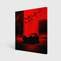 Холст квадратный Японский спорткар, цвет: 3D-принт