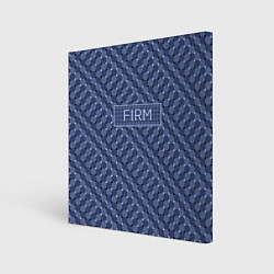 Холст квадратный Плавающий эффект - Фирм синий, цвет: 3D-принт