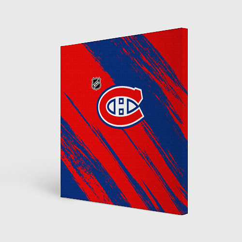 Картина квадратная Монреаль Канадиенс - брызги / 3D-принт – фото 1