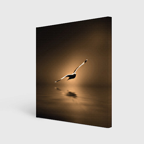 Картина квадратная Летящая птица / 3D-принт – фото 1