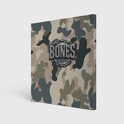 Картина квадратная Bones логотип на камуфляже