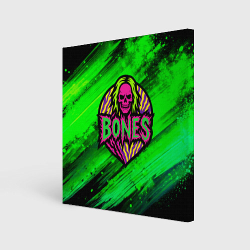 Картина квадратная Bones лого с черепом / 3D-принт – фото 1