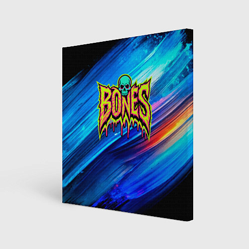 Картина квадратная Bones лого из краски / 3D-принт – фото 1