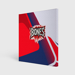 Картина квадратная Bones лого на красной краске