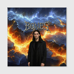 Холст квадратный Bones на фоне разломных плит, цвет: 3D-принт — фото 2