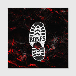 Холст квадратный Bones лого в стиле следа ботинка, цвет: 3D-принт — фото 2
