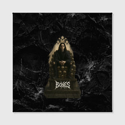 Холст квадратный Bones сидит на троне из черепов, цвет: 3D-принт — фото 2