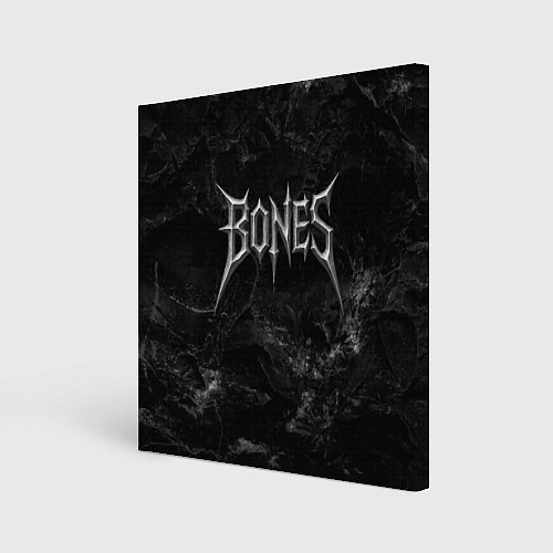 Картина квадратная Bones лого из металла / 3D-принт – фото 1