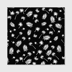 Холст квадратный Текстура черной гавайской рубашки, цвет: 3D-принт — фото 2