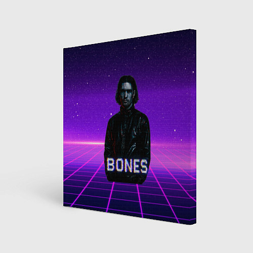 Картина квадратная Bones retrowave / 3D-принт – фото 1