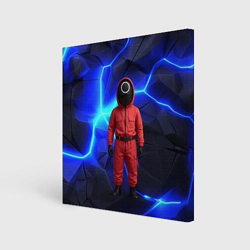 Картина квадратная Игра в кальмара страж треугольник / 3D-принт – фото 1