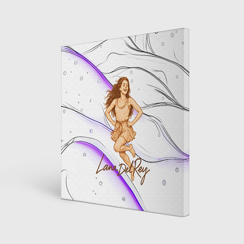 Картина квадратная Lana Del Rey радостно прыгает / 3D-принт – фото 1