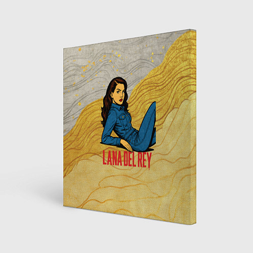 Картина квадратная Lana Del Rey в джинсовом костюме / 3D-принт – фото 1