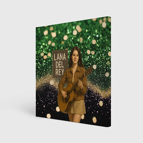 Картина квадратная Lana Del Rey играет на гитаре / 3D-принт – фото 1