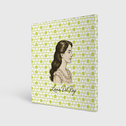 Холст квадратный Lana Del Rey в ретро стиле, цвет: 3D-принт