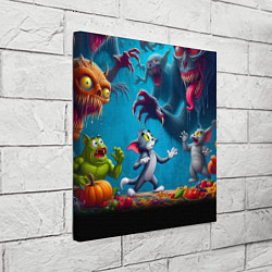 Холст квадратный Кошмарный сон Тома - нейроарт фантазия, цвет: 3D-принт — фото 2