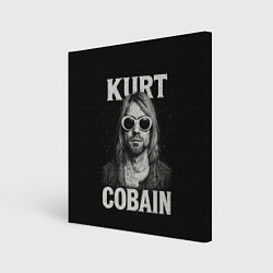Холст квадратный Курт Кобейн - гранж-арт, цвет: 3D-принт