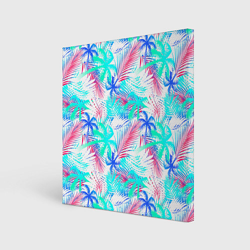 Картина квадратная Palm blue light blue / 3D-принт – фото 1