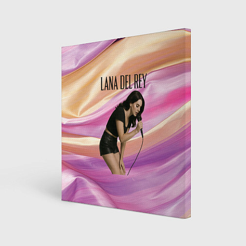 Картина квадратная Lana Del Rey поет в микрофон / 3D-принт – фото 1