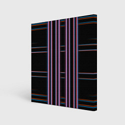 Картина квадратная Neon red blue black