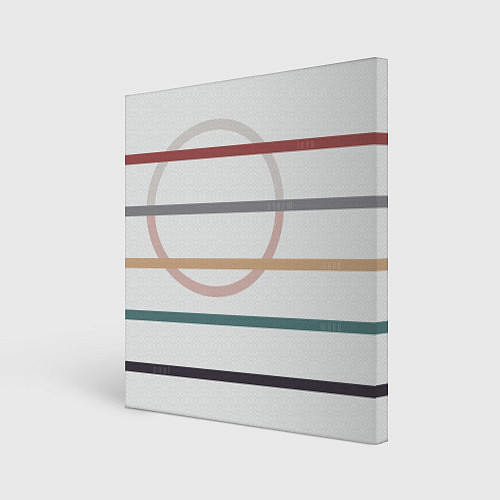 Картина квадратная Stripes and circle / 3D-принт – фото 1