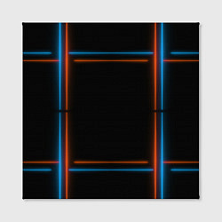 Холст квадратный Neon black red blue, цвет: 3D-принт — фото 2