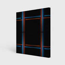 Картина квадратная Neon black red blue