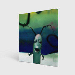 Холст квадратный Планктон страдает мем, цвет: 3D-принт
