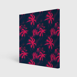 Картина квадратная Palm pink black