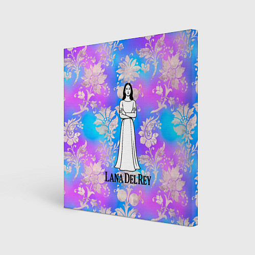 Картина квадратная Lana Del Rey нарисованная черными линиями / 3D-принт – фото 1