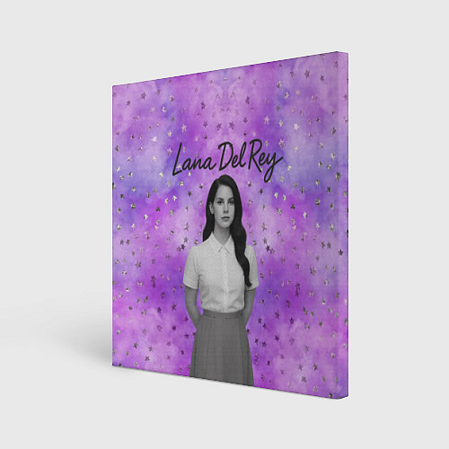 Картина квадратная Lana Del Rey в черно-белом / 3D-принт – фото 1