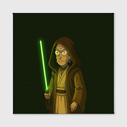 Холст квадратный Рик - магистр-джедай, цвет: 3D-принт — фото 2