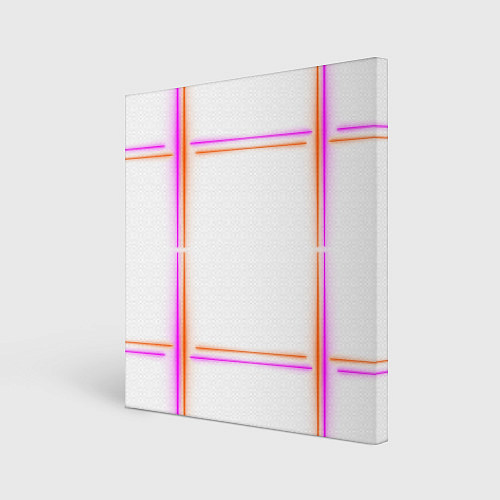 Картина квадратная Neon white orange pink / 3D-принт – фото 1