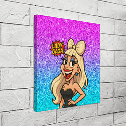 Холст квадратный Леди Гага мультяшная, цвет: 3D-принт — фото 2